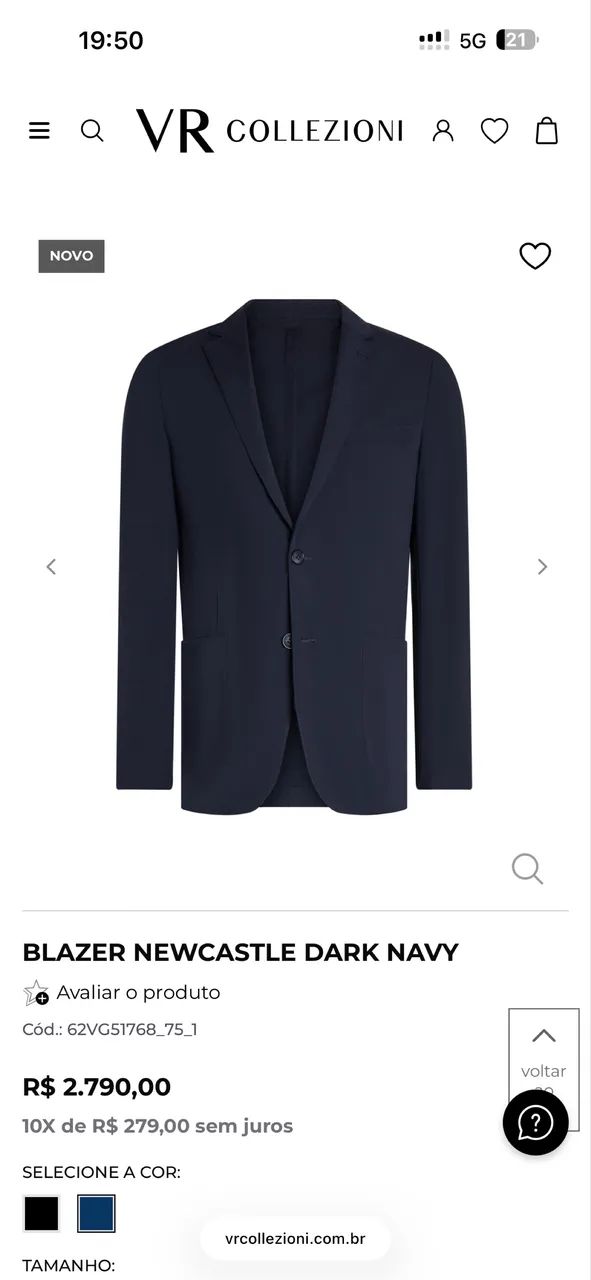Blazer VR Collezioni Azul Marinho - Foto 5