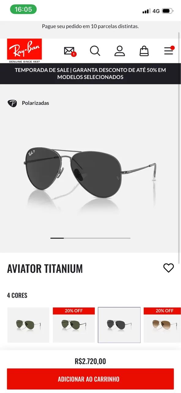 Rayban aviator original novo  - Foto 4