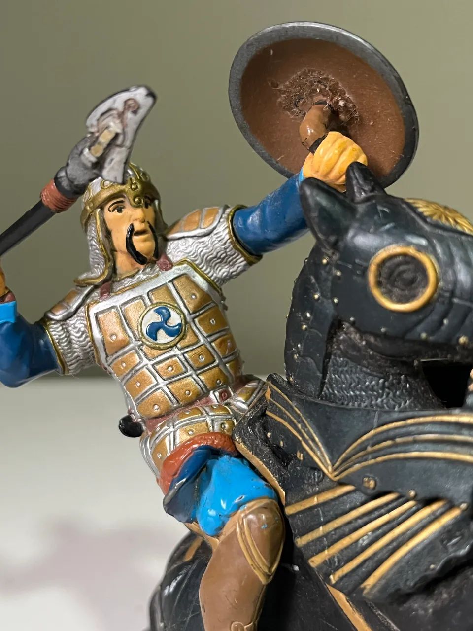 Cavaleiro medieval boneco colecionável cavalo de guerra   - Foto 2