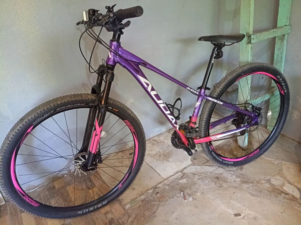 Bicicleta Audax Rosa e Lilás 
