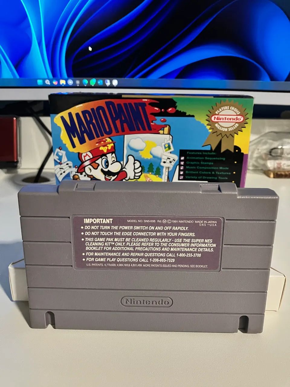 Super Mário Paint - Original Nintendo - Foto 3