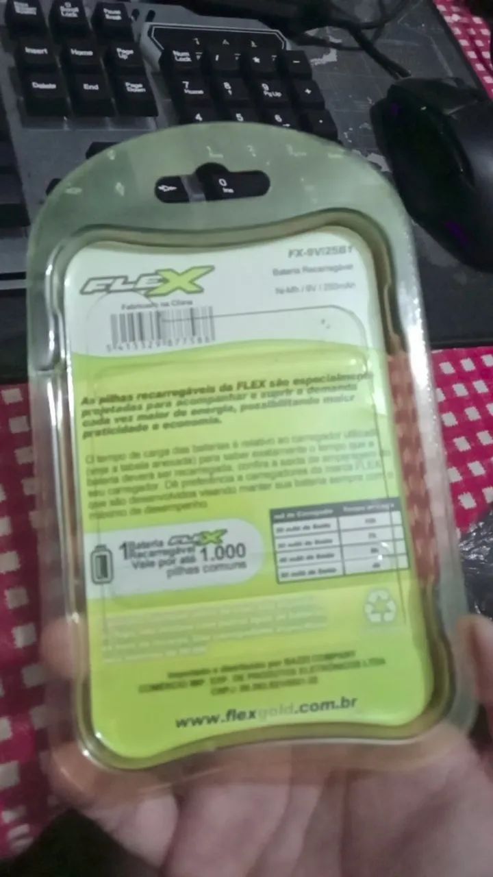 Bateria Flex 250mah 9v lacrada - Foto 2