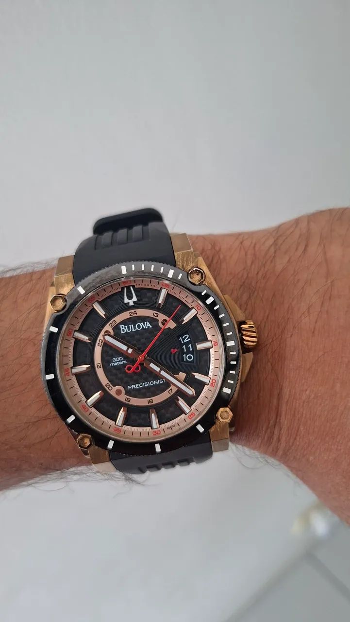 Relógio bulova precisionist rose