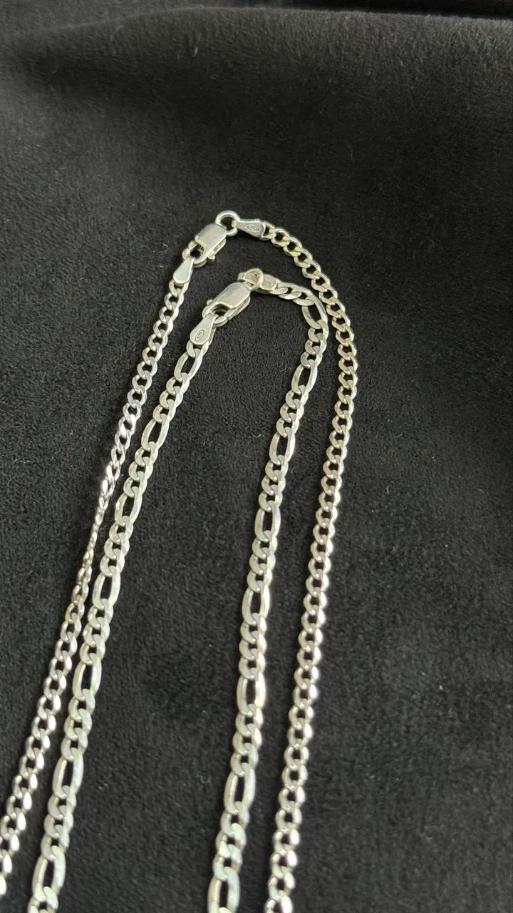 Correntes prata 925 conjunto 