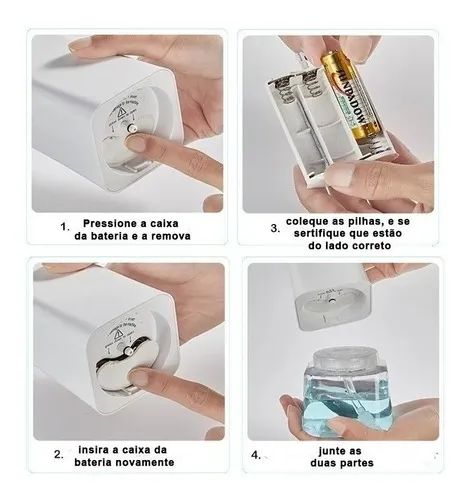 dispenser automático de sabão líquido e álcool gel 350ml knup - kp-ta08 promoç - Foto 2