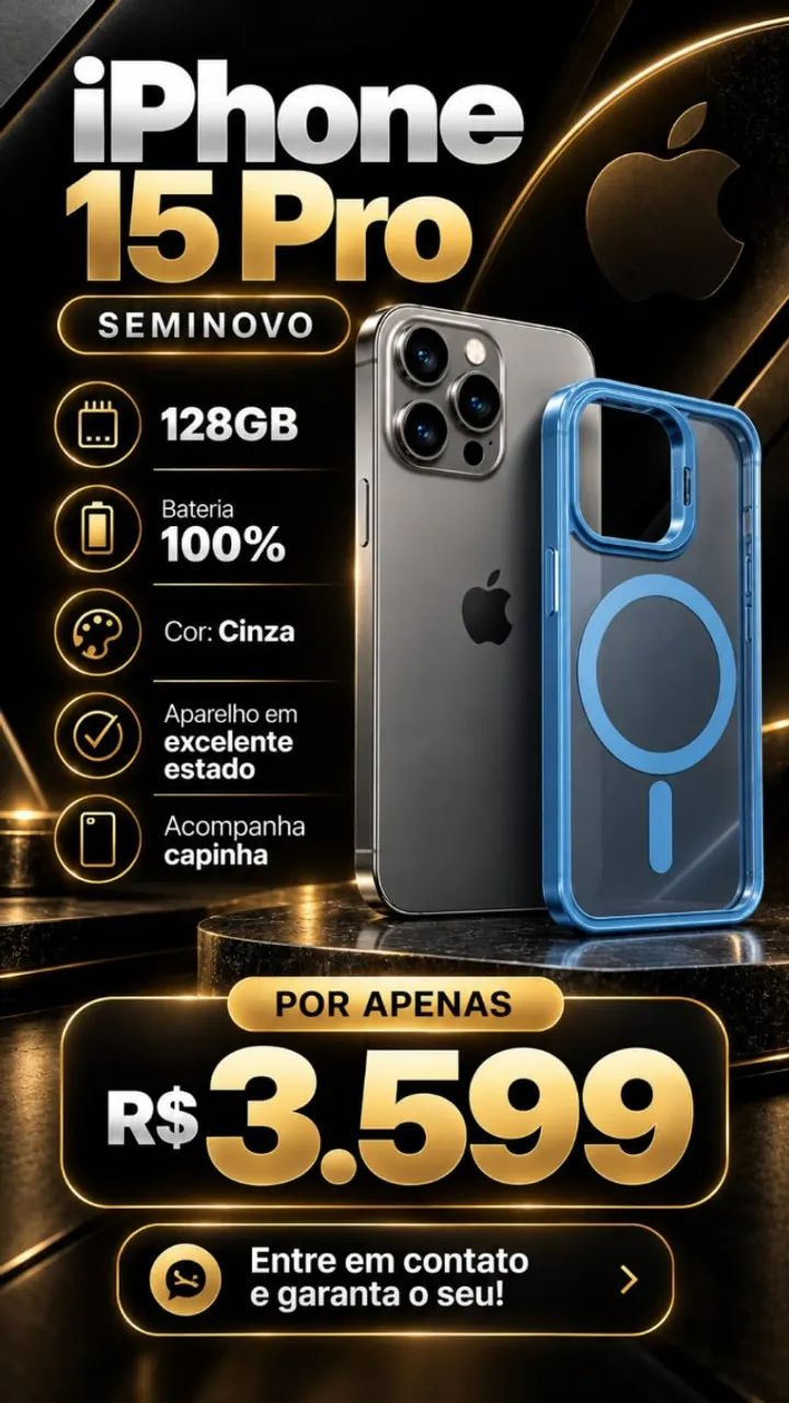  IPHONE 15 PRO 128GB - SEMINOVO