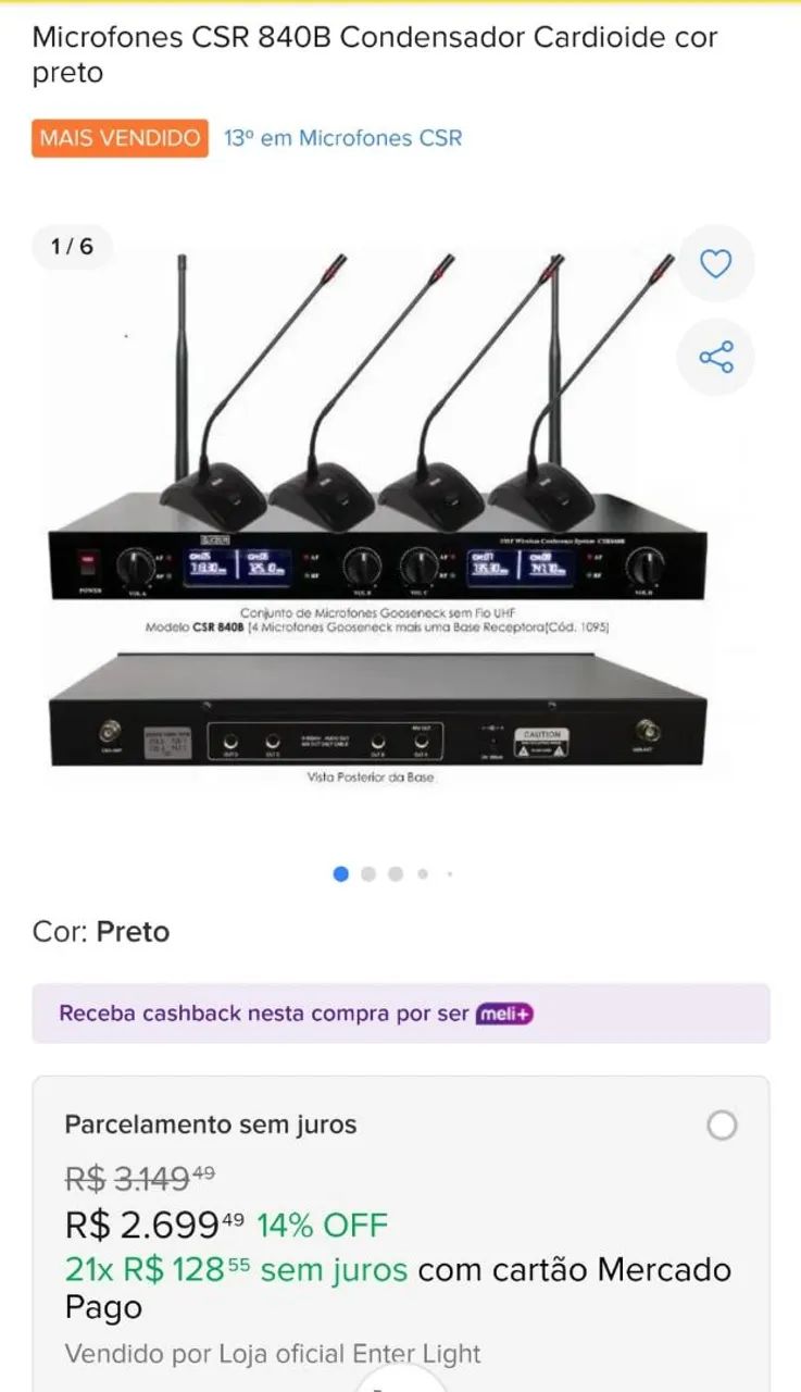 12 Microfones de mesa CSR