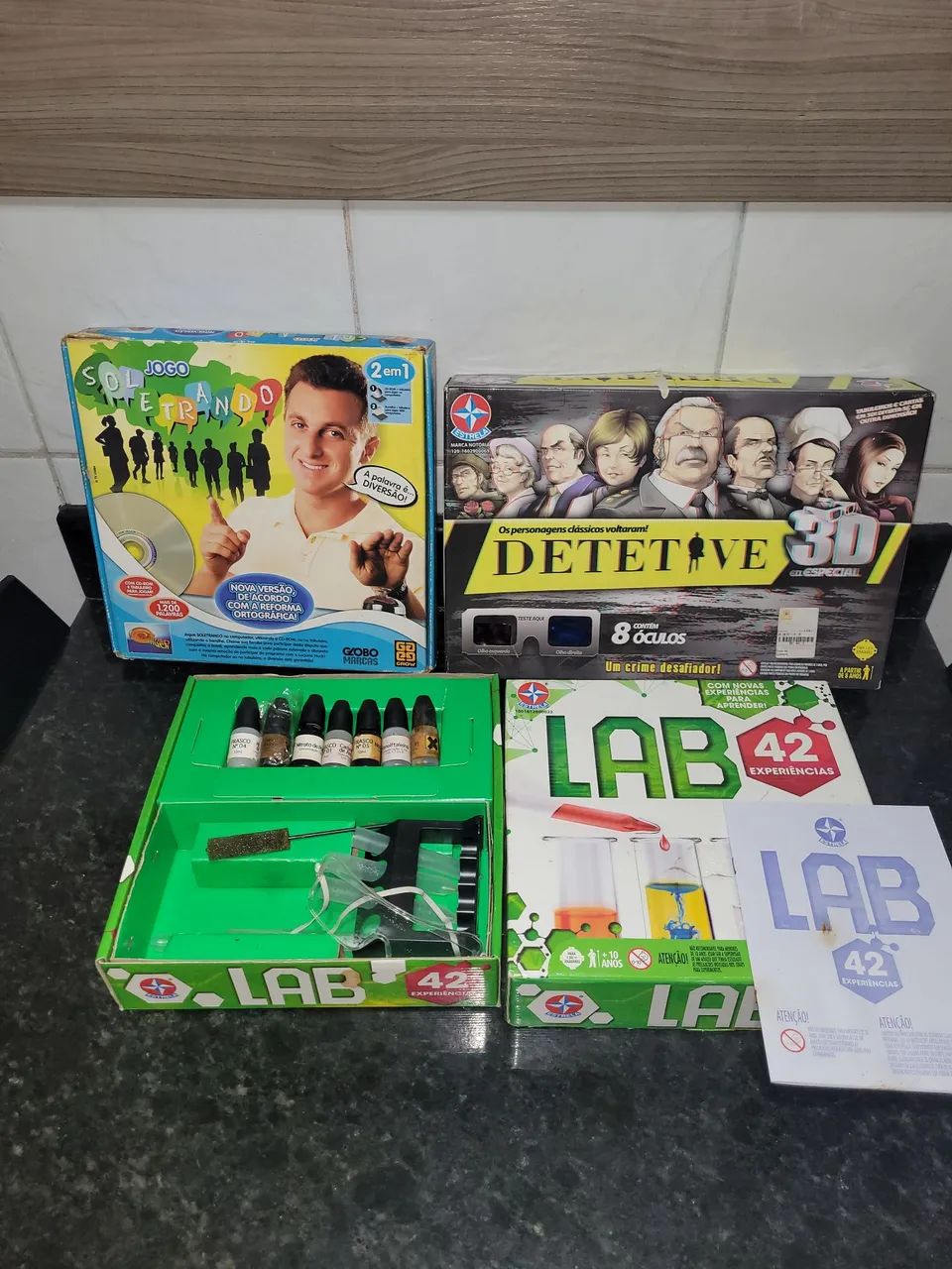 Kit c jogo Detetive 3D e Soletrando completos +LAB de  brinde - Foto 2