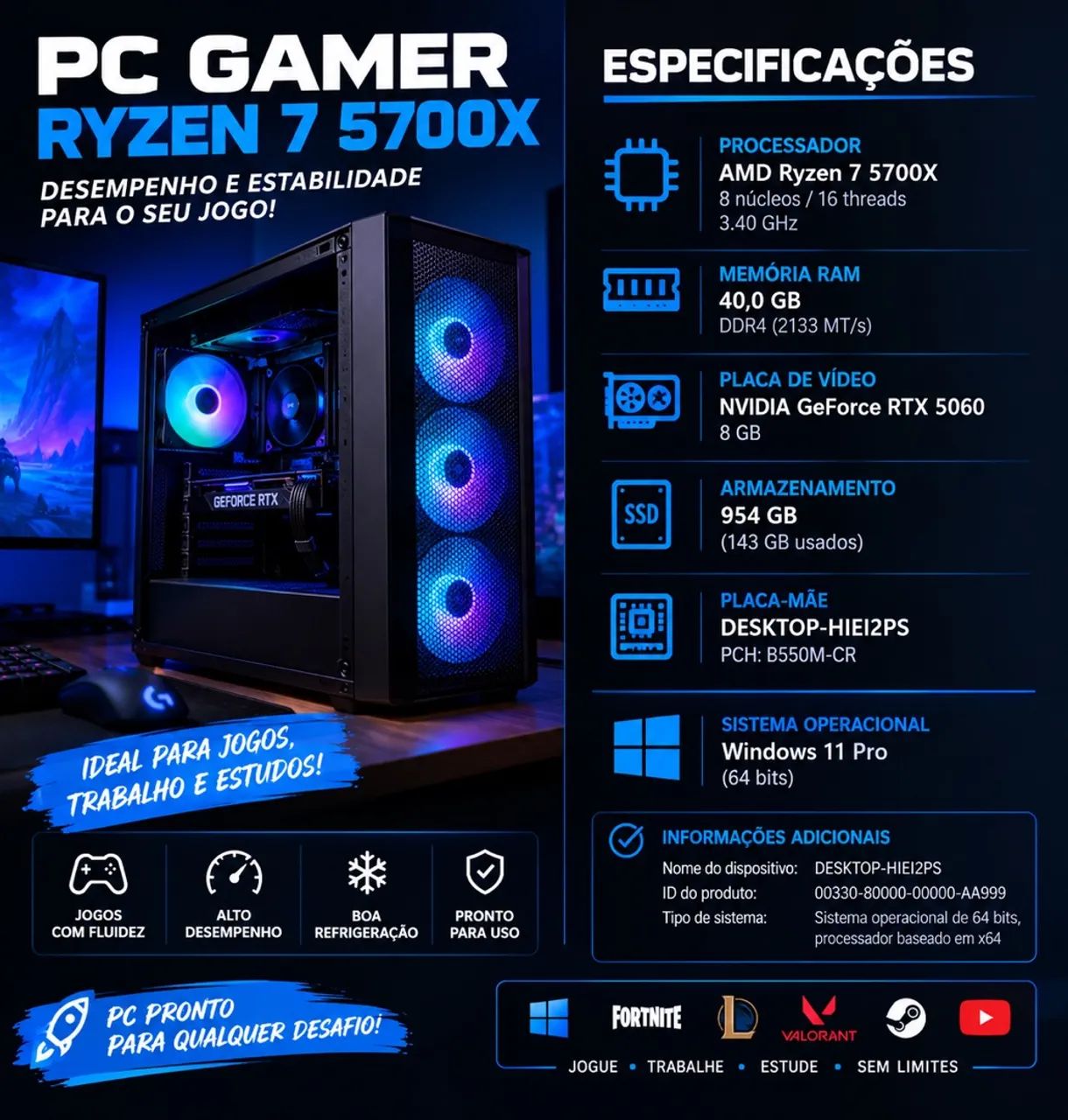 Vendo ou troco  Pc completo  - Foto 4