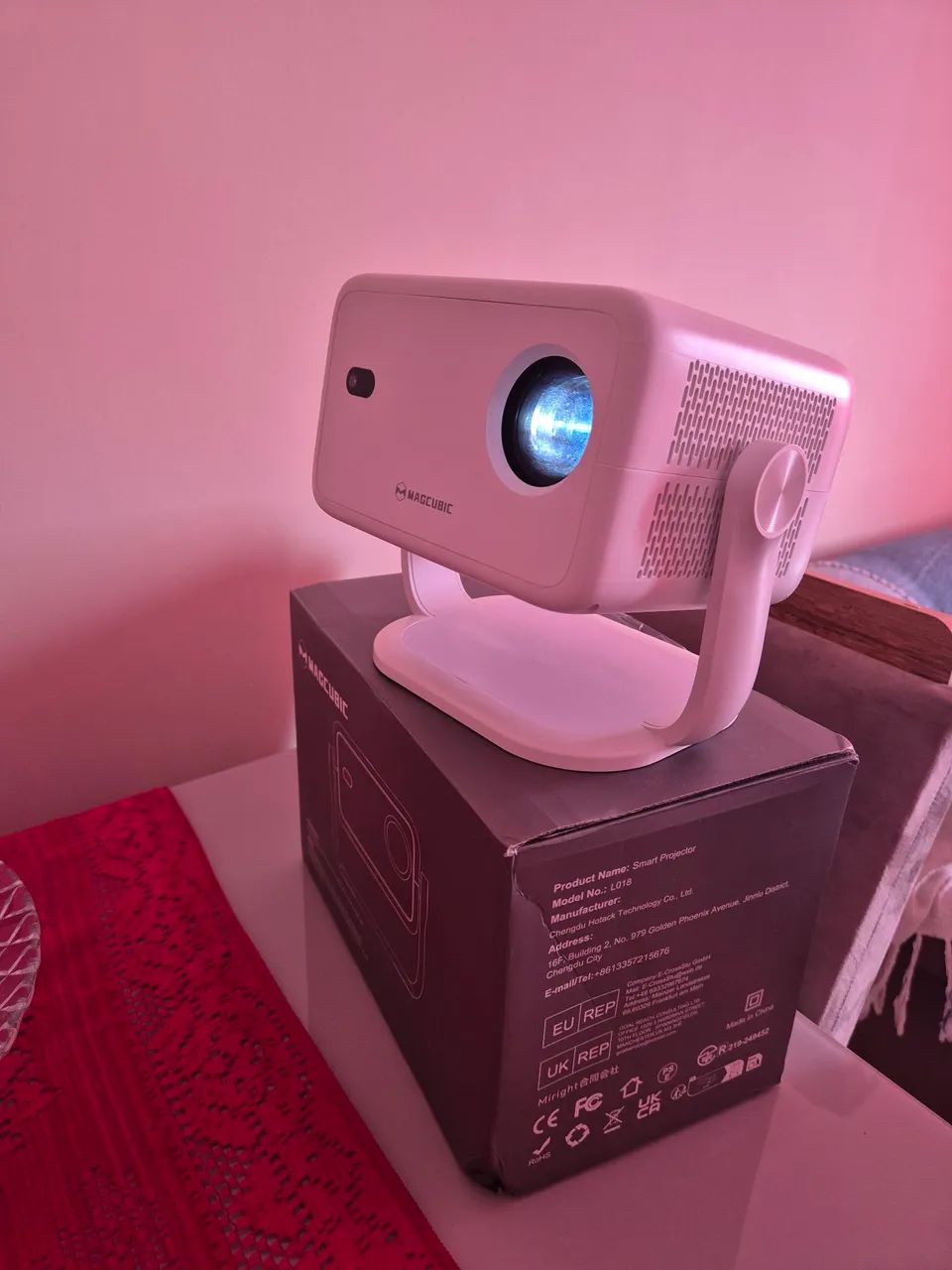 Projetor Magcubic L018 Hd 8k Android 14 Wifi6 Led 650ansi