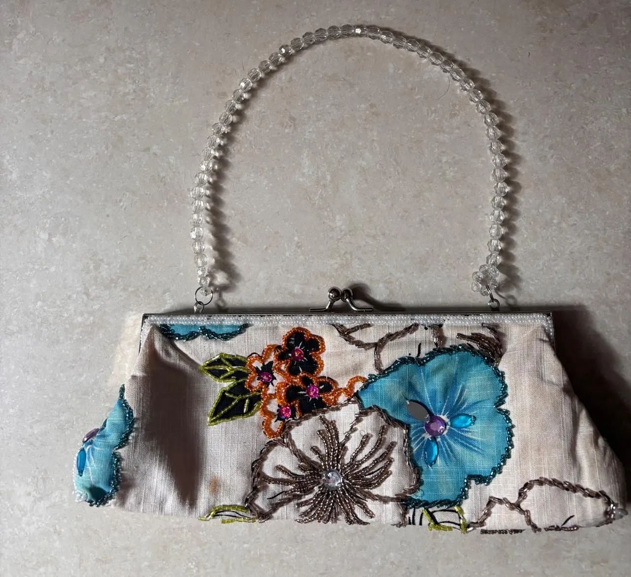Bolsa Clutch Vintage Bordada