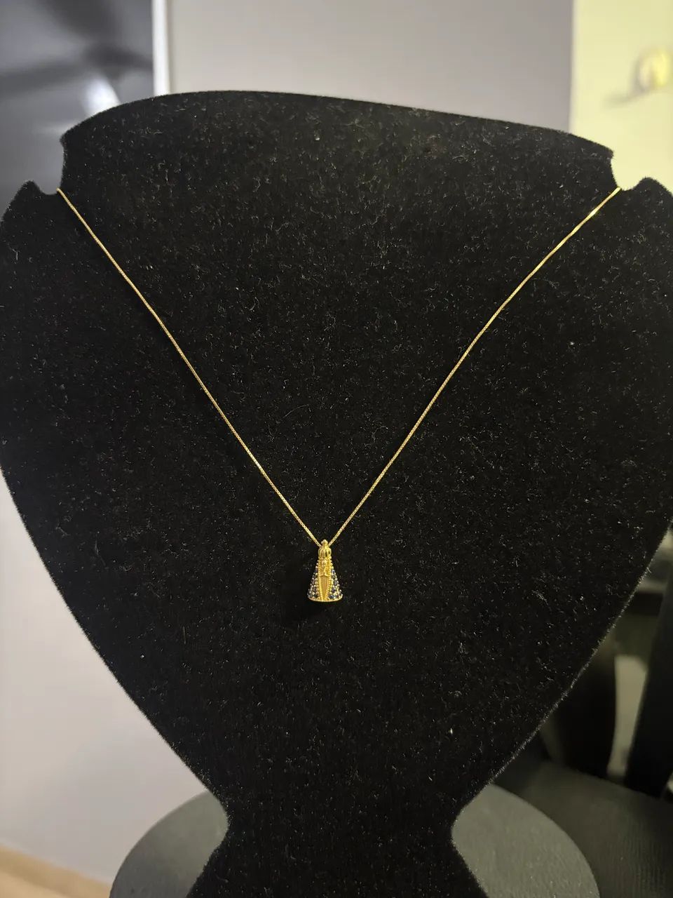 Colar Ouro18k pingente nossa senhora  - Foto 4