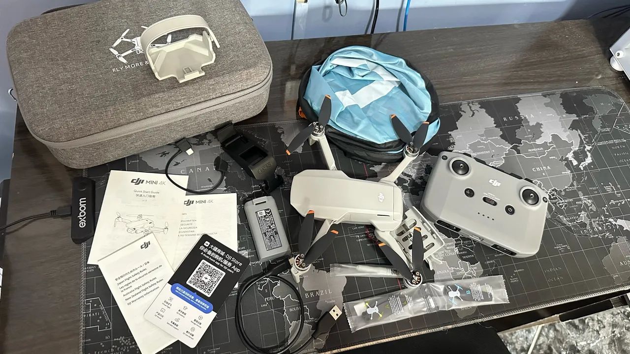 Drone DJI Mini 4K - Completo, com acessórios extras e bateria saudável - Foto 2