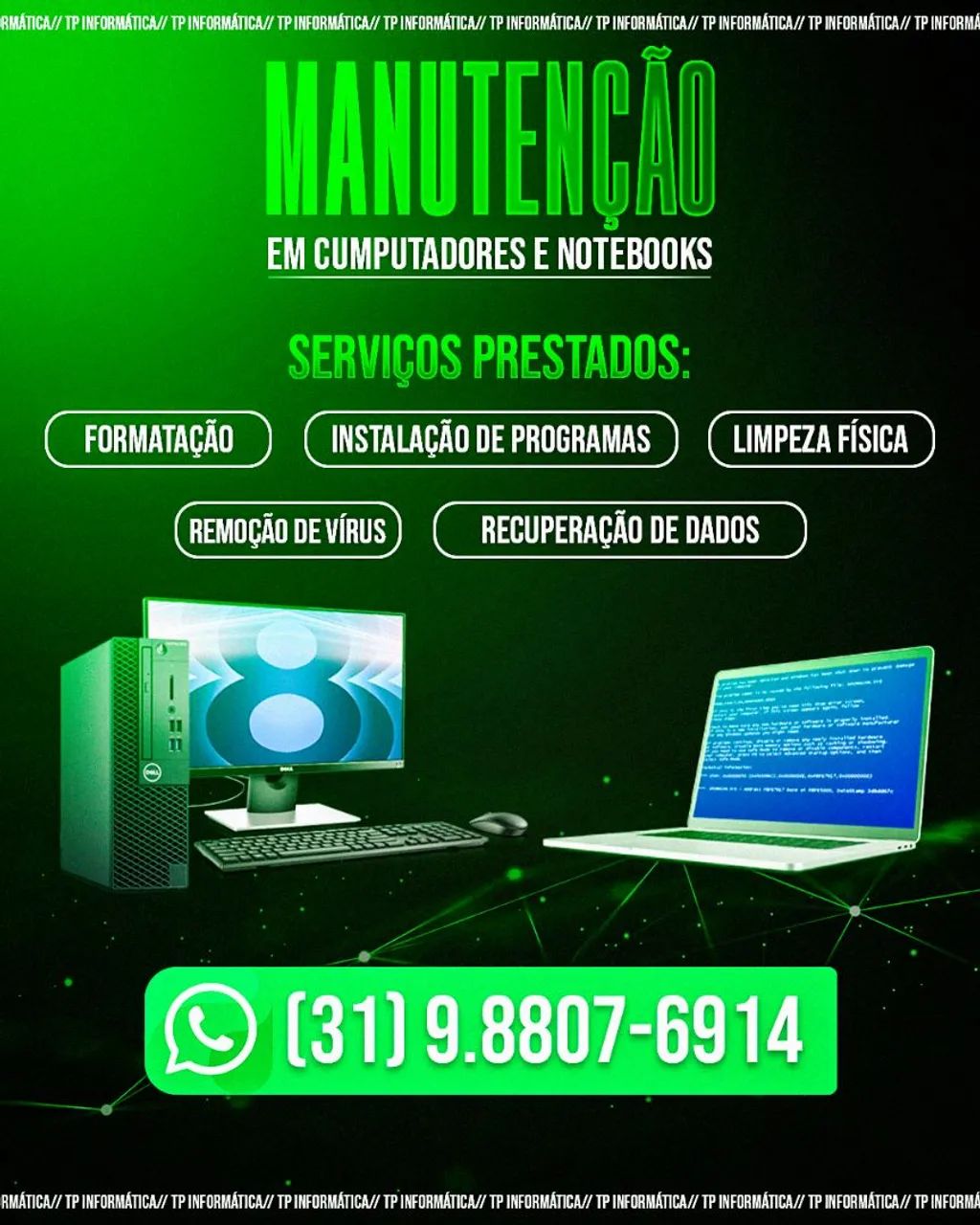 Manutenção de Computadores e Notebooks em Venda Nova 