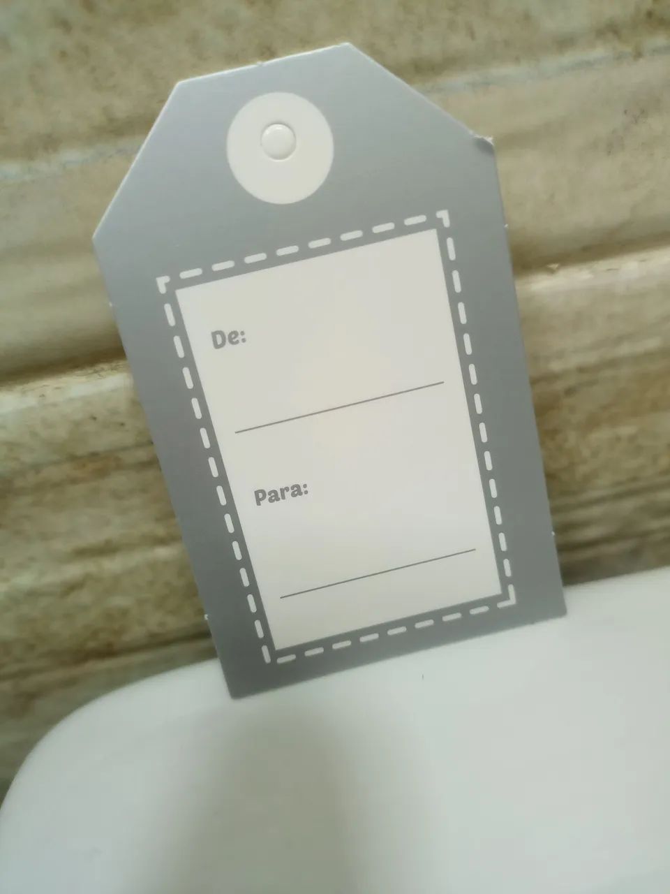 150 tags para presentes e lembrancinhas cinza e branco. - Foto 2