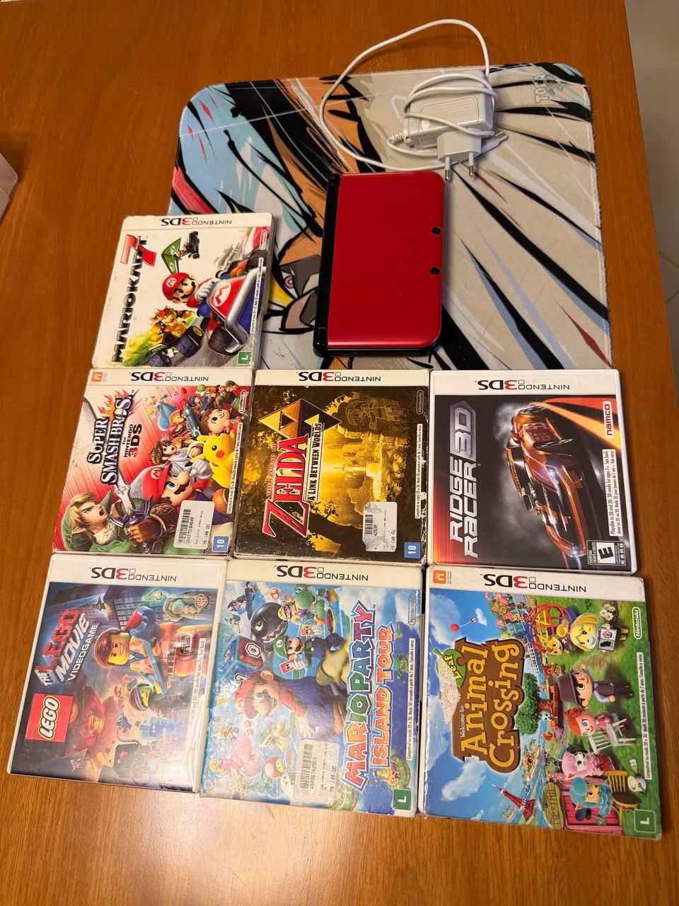 Nintendo 3DS XL Vermelho + 7 Jogos Originais + Carregador - Excelente Estado - Foto 3