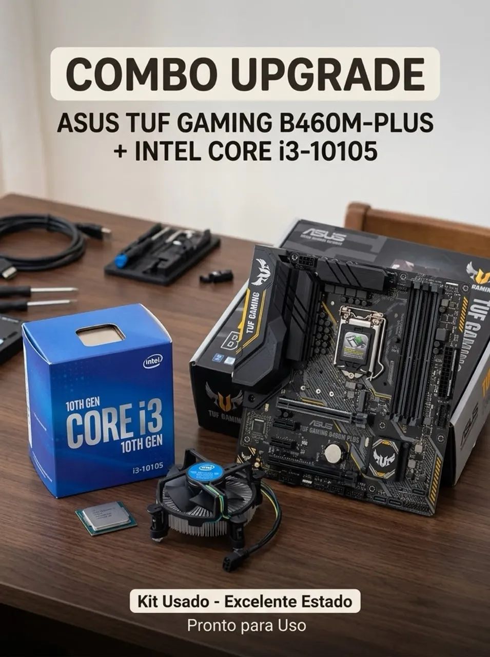 ASUS TUF GAMING B460M-PLUS + INTEL CORE i3-10105