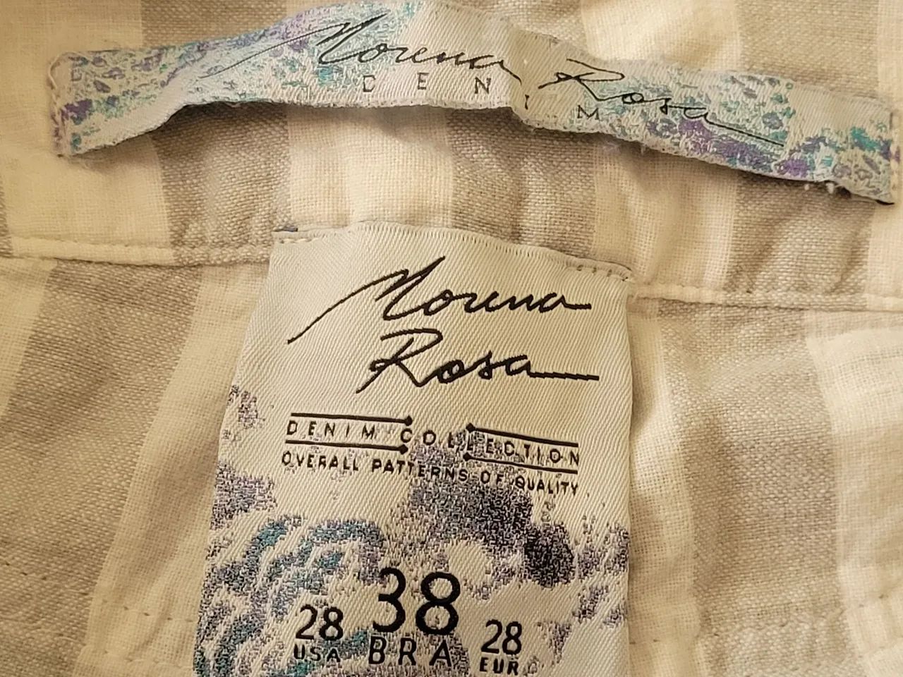 Calça morena rosa de linho, número 38, usada em bom estado.  - Foto 4