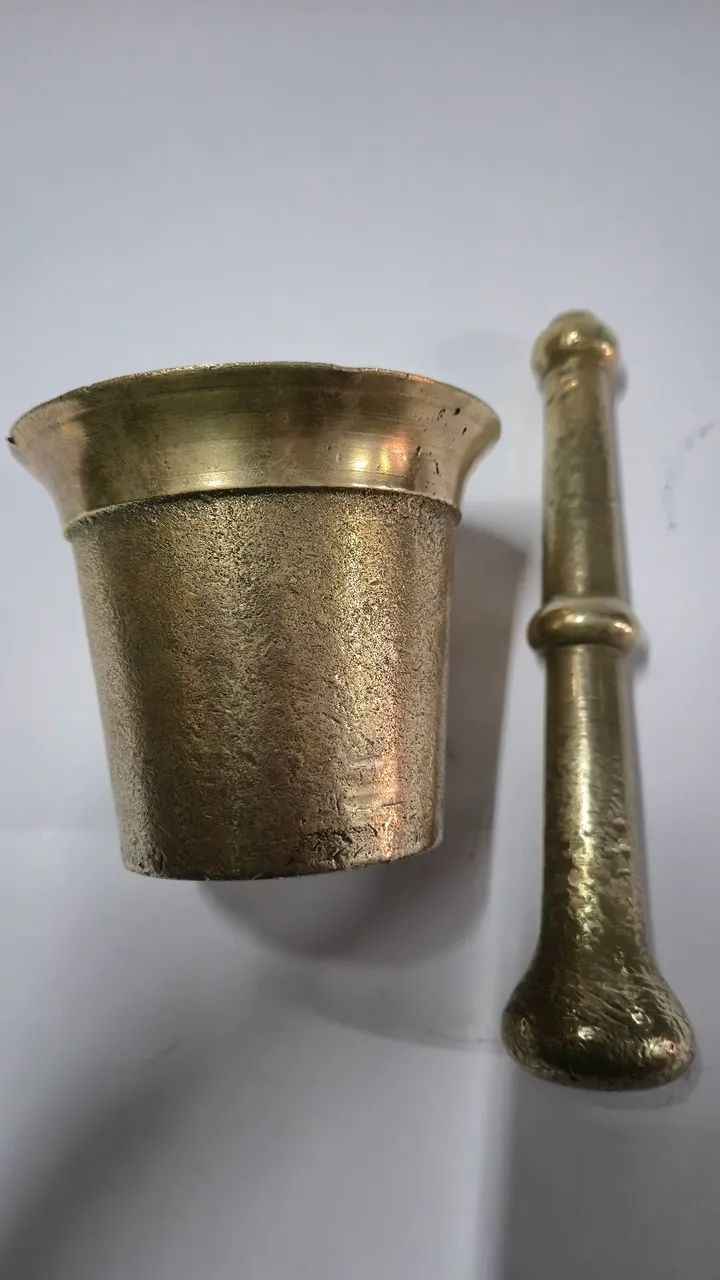 Pilão antigo bronze maciço  - Foto 4
