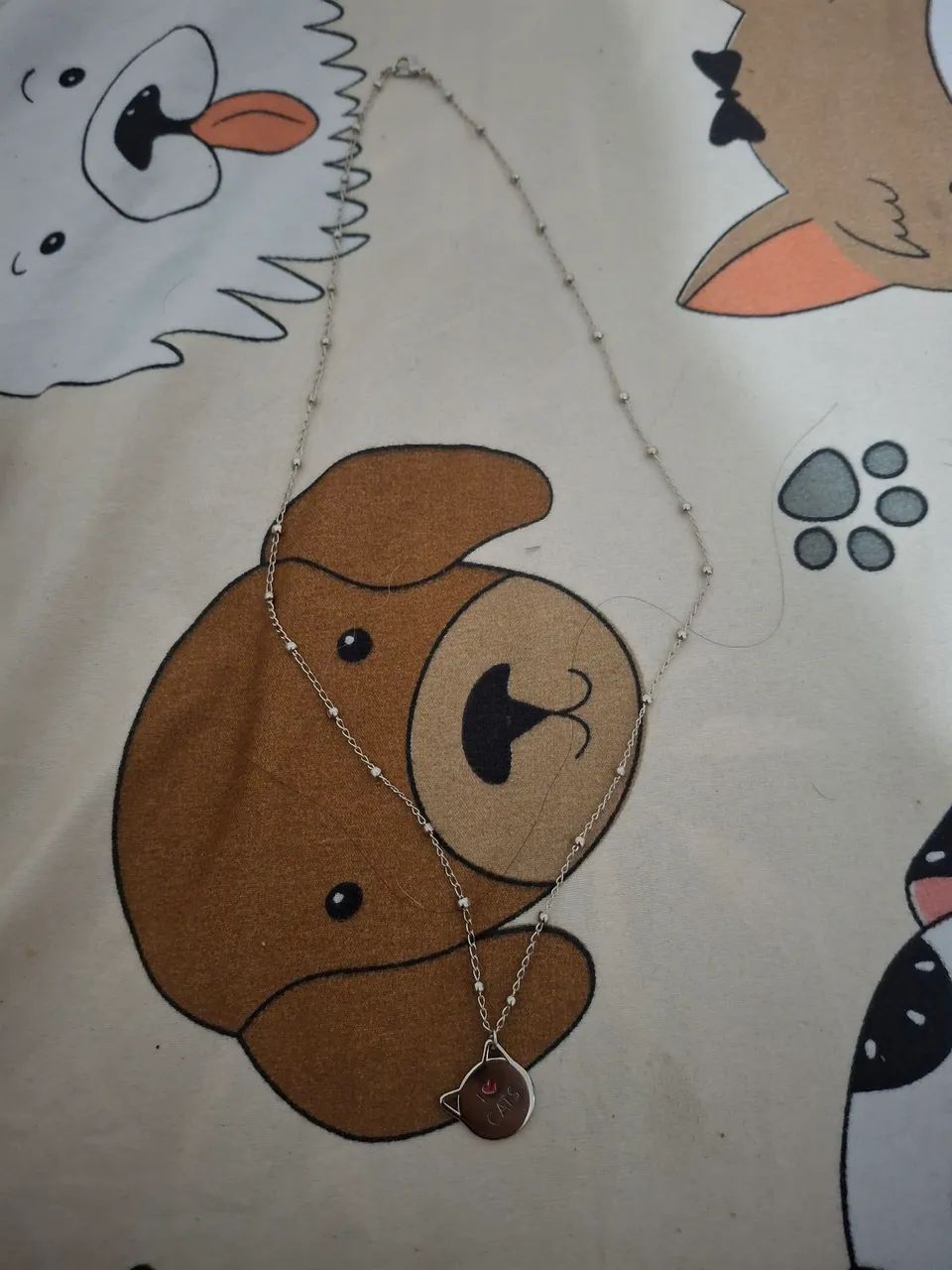 Colar + anel de gatinho 