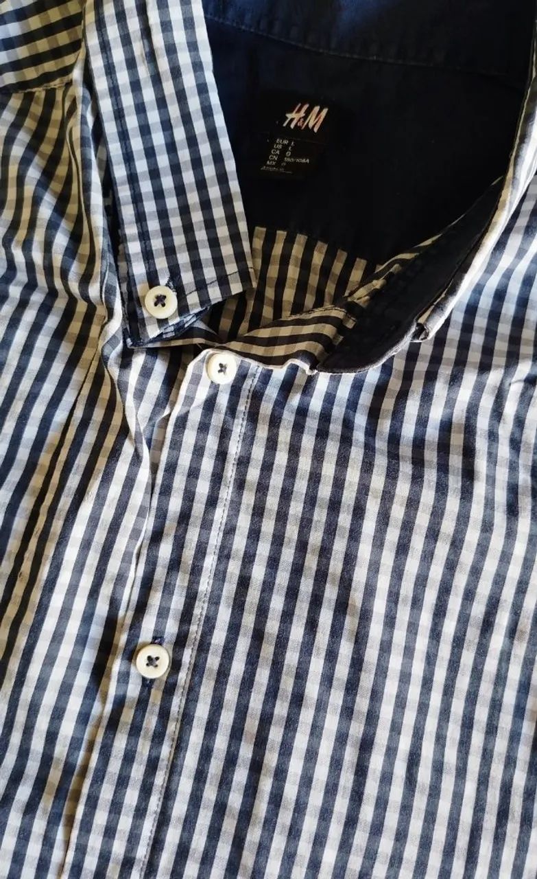 Camisa xadrez masculina H&M - G - Foto 2