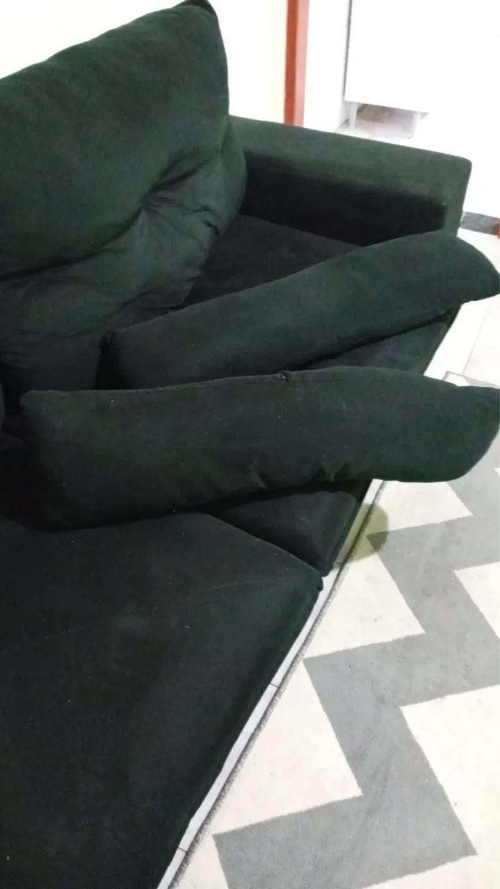 Sofá retrátil preto  - Foto 2