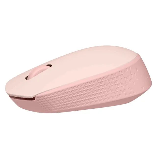 Mouse sem fio Logitech M170 - Conexão USB | Cor Rosa - Foto 2