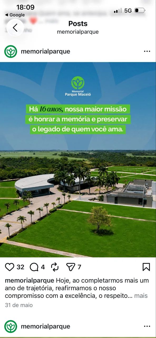 Terreno no memorial parque 