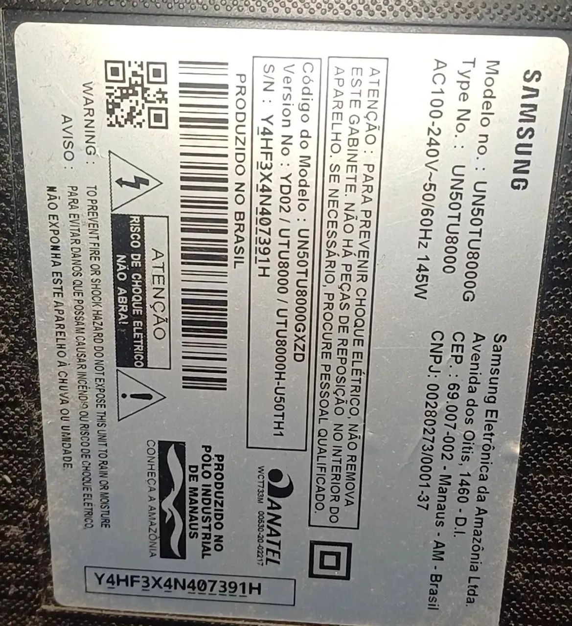 Tv samsung 50 polegadas ( tu8000 ) retirar peças  - Foto 2