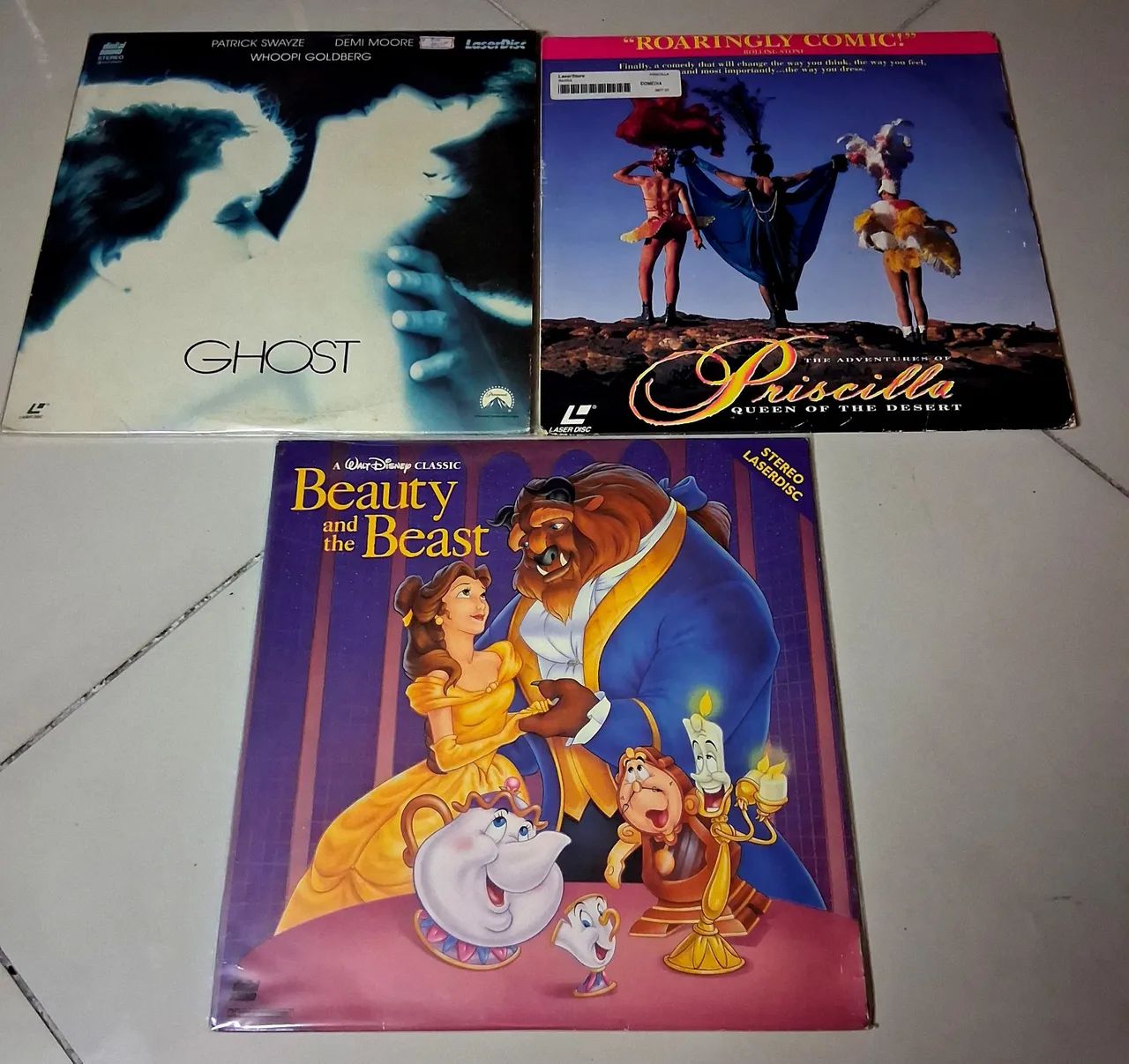Laser Disc  Madonna Celine Sinatra Diana Ross A Bela e a Fera Ghost Priscilla Lote 7 LD