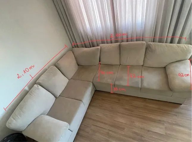 Sofá em L 6 lugares  - Foto 4