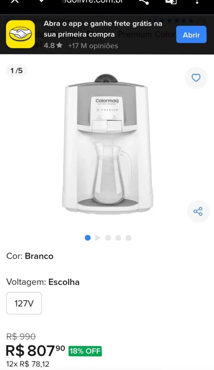 Bebedouro Colormaq branco 