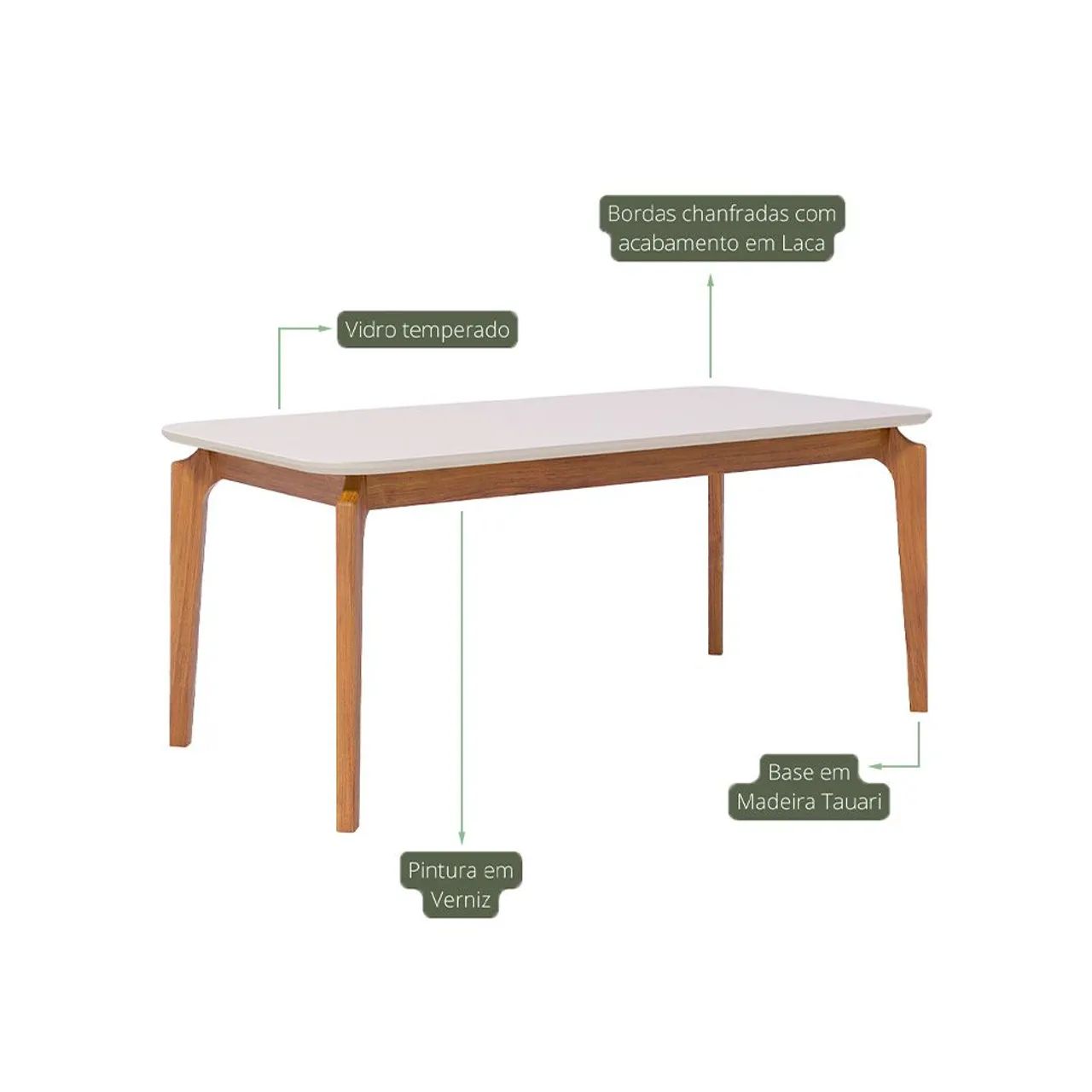 Mesa de Jantar Retangular 180cm - Foto 2
