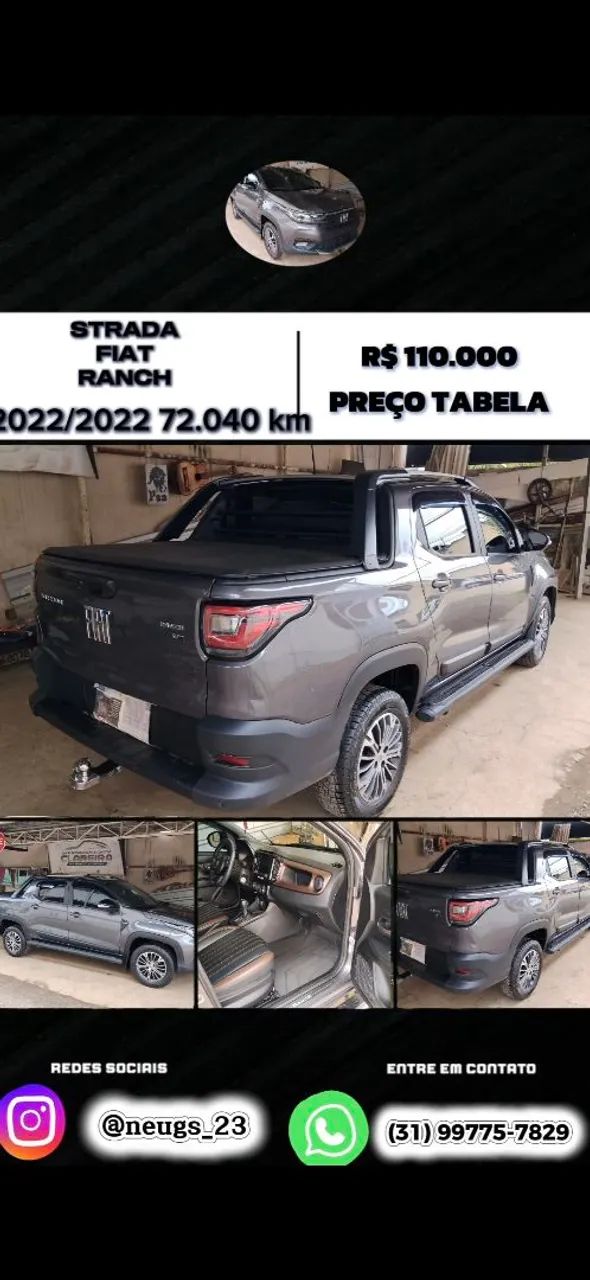 Fiat Strada Ranch 1.3 Flex 8V CD Aut. 2022