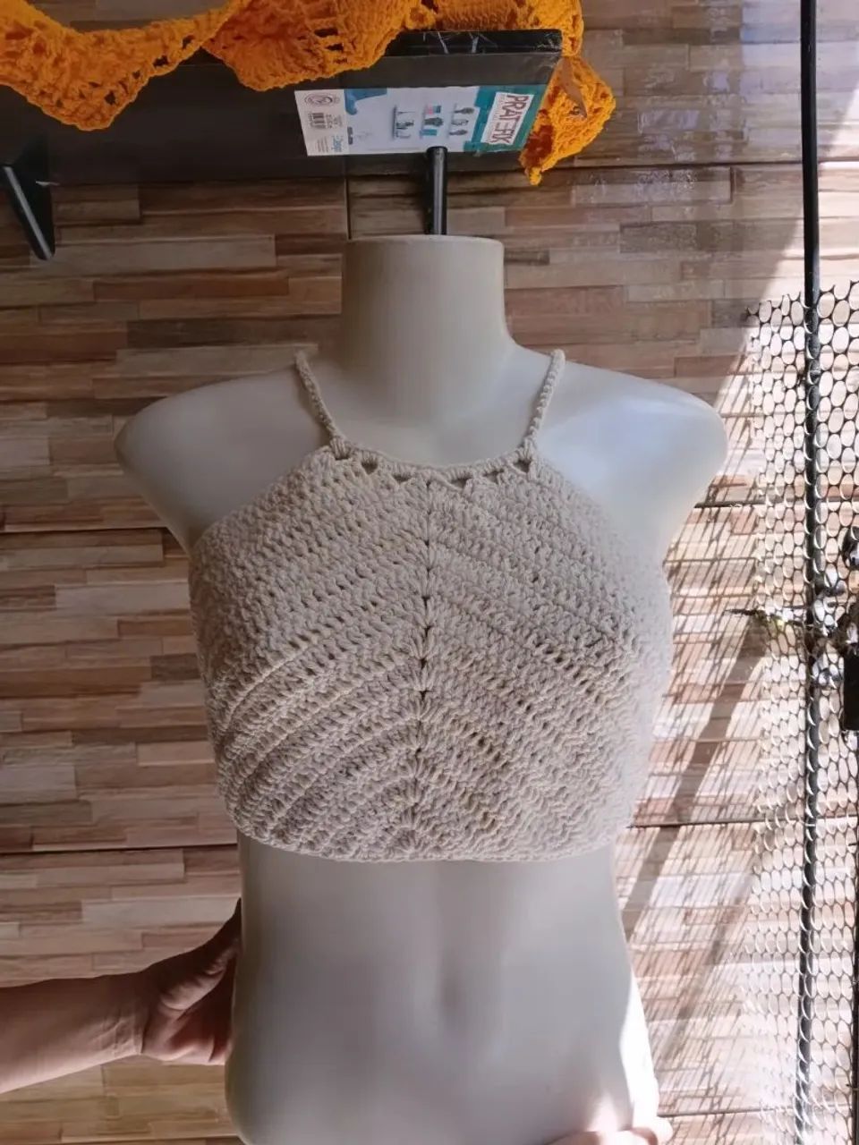 Cropped de crochê tamanho P/M