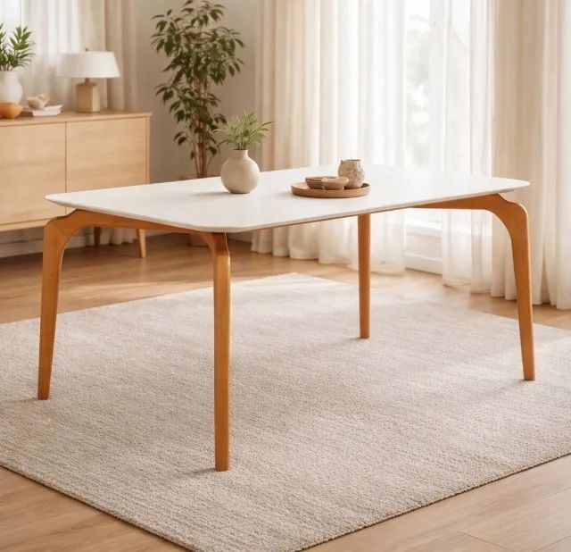 Mesa de Jantar Tauariceno 160 cm com Vidro