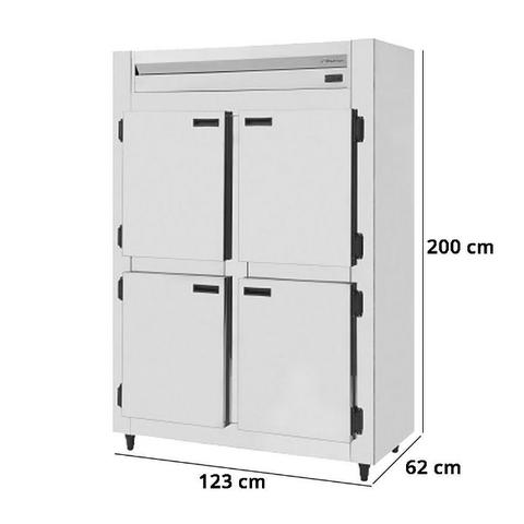 Geladeira Comercial de 04 portas em Aço Inox Kofisa Dino Garcia *