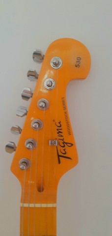 Guitarra Tg530 vermelha - Woodstock Series + capa + capotrasto + faixa - Foto 6
