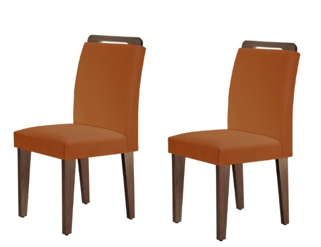 Cadeiras Athenas Cobre Kit c 2 unidades Até 12x