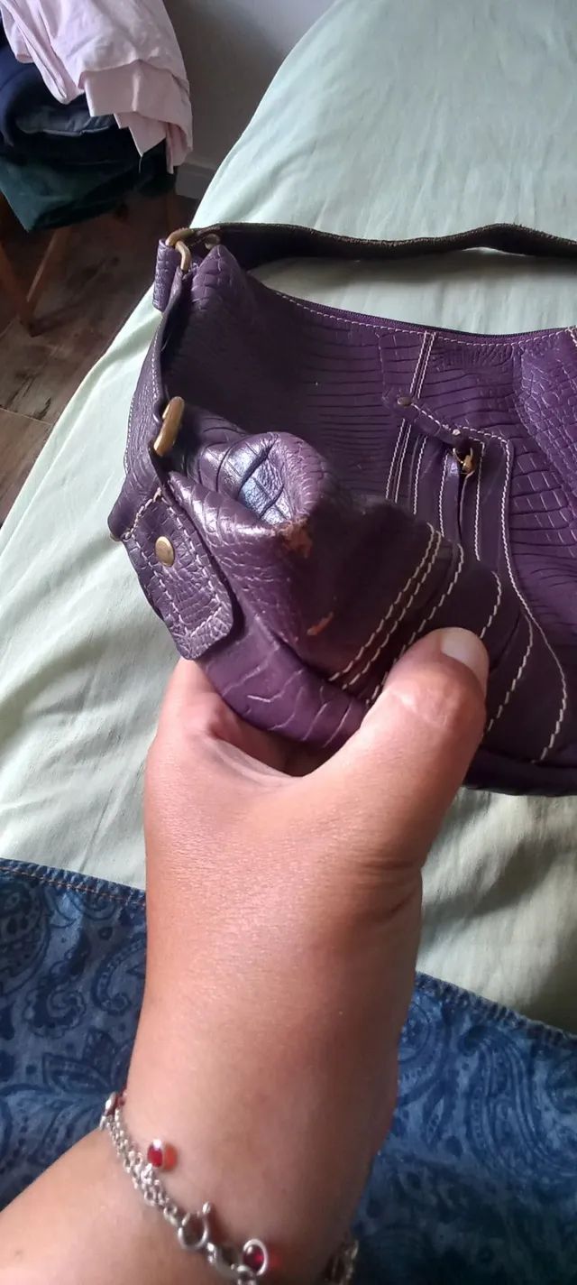 Bolsa couro legítimo  - Foto 5