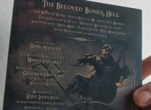 Cd Dark Avenger The Beloved Bones: Hell (autografado)