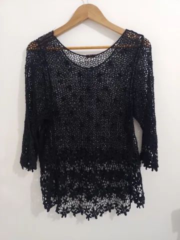 Blusa saída de praia de renda  - Foto 3