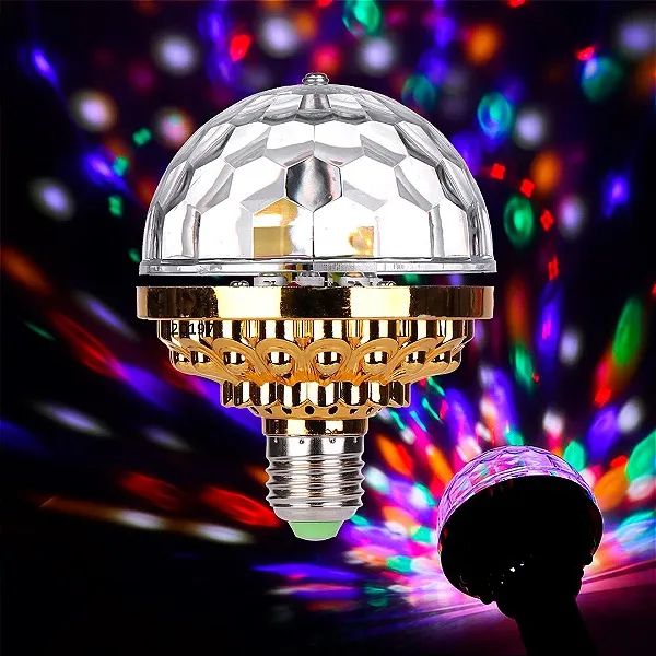 Lâmpada de Led Colorida Giratória para Festas Bivolt - Lehmox em São Luís ma - Foto 2