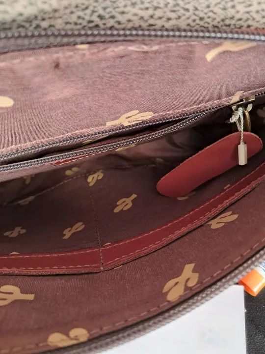 Bolsa de Couro de Ombro Vermelha - Foto 3