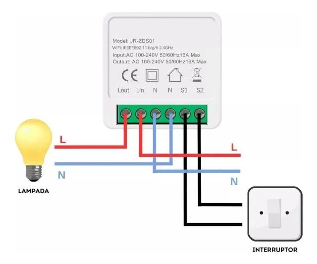 Mini Interruptor Wifi Inteligente Automação 16a Alexa Tuya - Foto 5