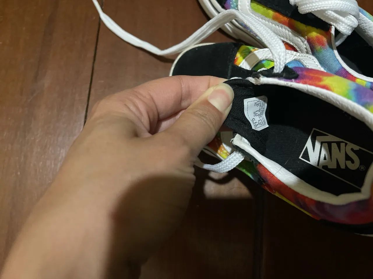 Tênis Vans Infantil Old Skool arco íris Tie Dye  - Foto 5