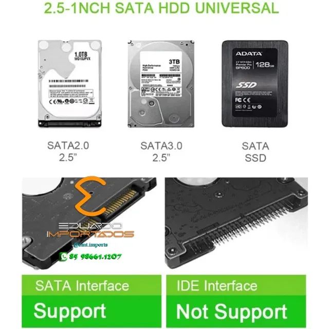 Case Hd Externo 2.5 Notebook Usb 3.0 Ps4 Xbox One Pc 6gbps - Foto 2