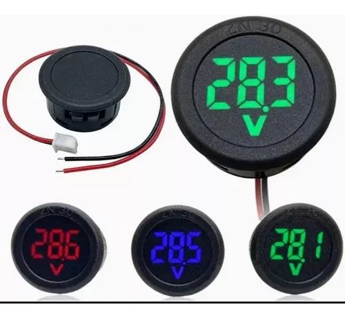 Voltímetro Digital 4 À 100vcc Com Visor Em Led