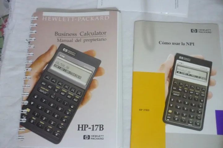 Manual Calculadora Hp 17b Em Espanhol, Em Bom Estado Leia