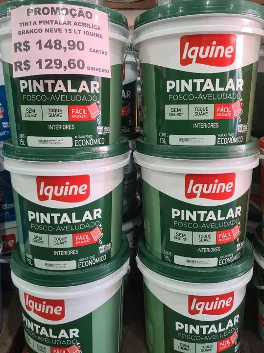 Tinta Acrílica Iquine Branco Neve 15 Litros